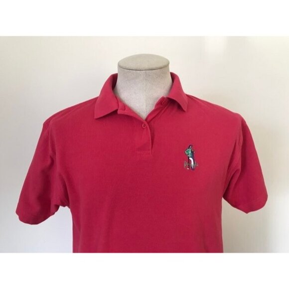 Vintage PRINGLE SPORTS Short Sleeve Golf Polo Shirt Mens Size Small Pink - Picture 2 of 8